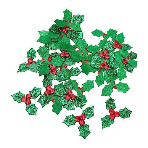 IMIKEYA 100St filigranes Fensteraccessoire Partyzubehör Bastelmaterial Weihnachtsbaum Picks weihnachtsbasteln weihnachts basteln Dekor DIY-Material weihnachtliche DIY-Anhänger Stoff Green von IMIKEYA