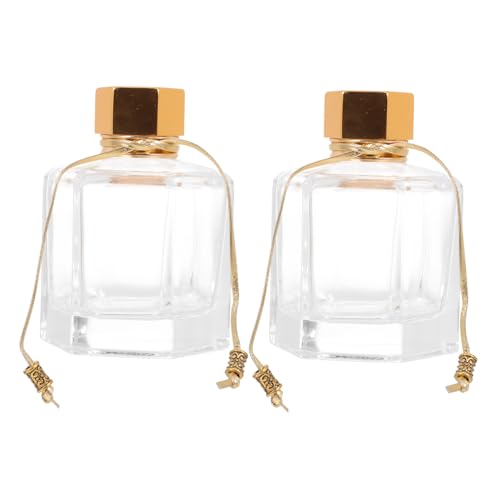 IMIKEYA 100ml Aromatherapie Flasche 2er Set Dekorative Glasflaschen Für Ätherische Öle Duftöle Und Home Fragrance Elegante Goldene Details Für Zuhause Und Wellness von IMIKEYA