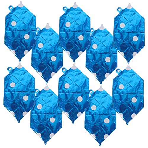 IMIKEYA 10St Würfel Ballon party accessoires blaue ballons Heliumtanks für Ballons Mehrfarbige Luftballons Jumbo Ballongas rote luftballons Folienballons -Kulisse Aluminiumfolie Blue von IMIKEYA