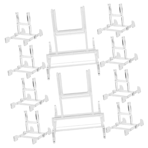 IMIKEYA 10st Zusammenklappbar Steht Etiketten Plattenständer Ausstellungsstand Abtropfgestell Für Geschirr Staffelei-ausstellungsständer Plattenaufhänger Für Wände Anzeige Transparent P.s von IMIKEYA