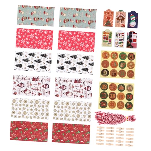 IMIKEYA 120 Teiliges Set Weihnachts Papiertüten Set Weihnachtstüten Für Süßigkeiten Papiertüten Clip Weihnachts Krafttüten Weihnachtsplätzchentüte Weihnachtstüten Für Kinder Papier von IMIKEYA