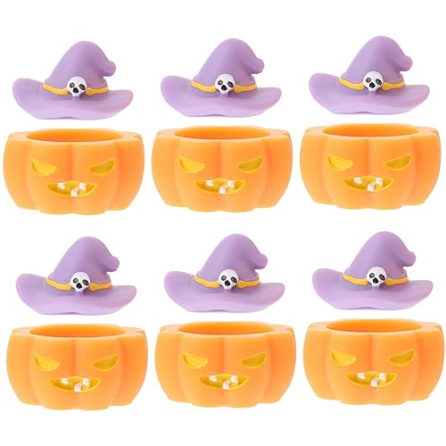 IMIKEYA 12st Kessel Kleine Halloween-Figuren Halloween- -Dekorationen Fälschung Halloween-Handwerk Maske Desktop-Halloween- Dekorative Halloween-verzierung Skelette Gruselig Harz von IMIKEYA