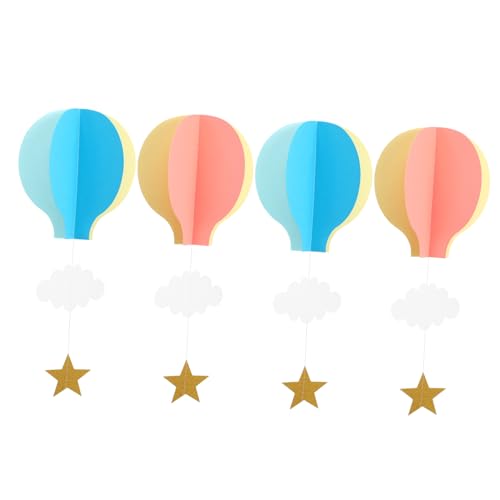 IMIKEYA 16 Stk hängende Wolkenornamente für Babys weihnachtsdeko dekoration weihnachten Regenbogen-Partydekorationen Heißluftballon aus Papier für die Babyparty Zinn luftballons Ballongas von IMIKEYA