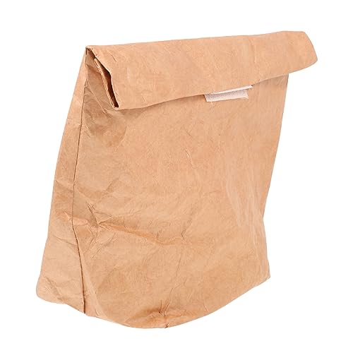 IMIKEYA 1stk Bento-beutel Aus Kraftpapier Tasche Tragbar Verpackung Gefrierfähig Abteil Wiederverwendbar Kraftpapiertüte Umweltfreundliche Papiertüte Abbaubarer Beutel Eisbeutel Brown von IMIKEYA