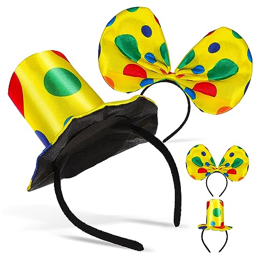 IMIKEYA 2 Sätze kindermütze kappe Lustige Hut caps für Clown-Stirnband Zaubererhut doppelte Aufkleber Halloween-Accessoires Kostüm Clown-Kopfbedeckung Clown-Partyhut Plastik von IMIKEYA