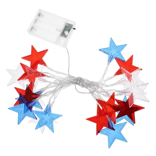 IMIKEYA 2 Stücke Umgebungs Licht Lichterketten Innendekoration Lichter Zum Vierten Juli Party Dekorative Lichter Patriotische Lichter Urlaub Dekorative Lichter Vierte Pp von IMIKEYA