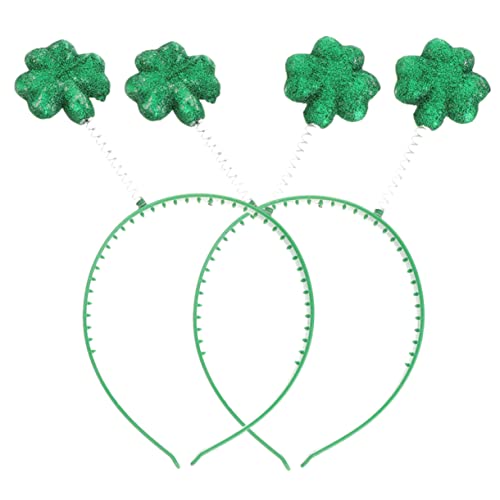 IMIKEYA 2st Klee Stirnband Kopf Bopper Dekoration Zum St. Patricks Day St Patricks Day Kostüm Hair Hoop Kostümzubehör Festival-kopfreifen Turban-stirnband Headwear Bilden Kleidung Schaum von IMIKEYA