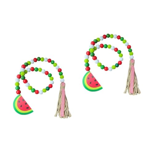 IMIKEYA 2st Wassermelonenperlen Abgestufte Tablettperlen Goldflocken Herbstliche Herbstdekorationen Luft Sommergirlande Obst Saisonal Sternengirlande Strandparty-Dekorationen Seile Stoff von IMIKEYA