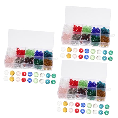 IMIKEYA 3 Kisten Flache Glasperlen Sicherungsperlen Schmuck Reize Panzer Muscheln zur Dekoration gemuse gems bugelperlen Sets Emlyn Links bastelset Loser Perlenanhänger Armbänder Perlen von IMIKEYA