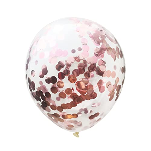 IMIKEYA 30 Stück Hochzeitsballons Luftballons in Roségold Klare Ballons Mit Konfetti Einfarbige Luftballons Partyballons Vorschlagsballons von IMIKEYA