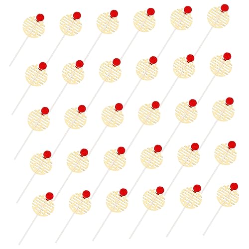 IMIKEYA 30st Fröhliche Wortkuchen-einsteckkarte Tortenaufleger Für Die Hochzeit Eiscreme-dekor Hochzeitsdekorationen Kuchen-requisite Cupcake-topper Papier Baby Chinesischer Stil Einfügung von IMIKEYA