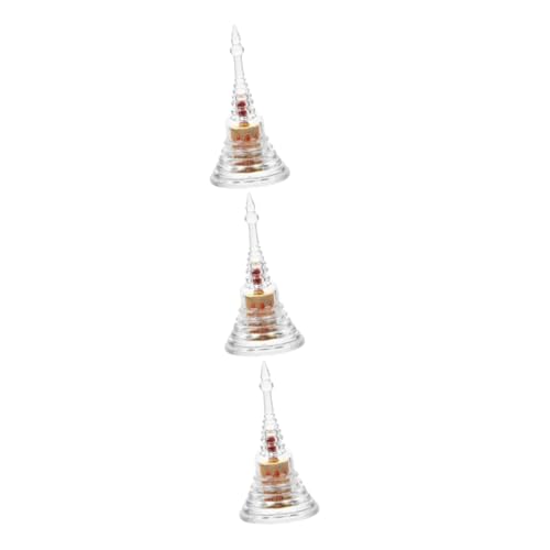 IMIKEYA 3st Kristall-Stupa Tempeldekoration Vintage-dekor Turmmodell Zarte Verzierung Buddhistischer Altar Heimmodell Der Buddhistischen Pagode Heimdekorationen Tischdekoration Acryl von IMIKEYA