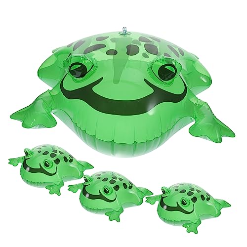 IMIKEYA 4 Satz Aufblasbarer Froschballon Frösche Röhren Aufblasgerät kindergeburtstags dekoration aufblasbares Aufblasbares grünes Froschspielzeug Tiere Green von IMIKEYA