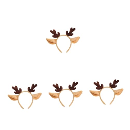 IMIKEYA 4 Stück Geweih Stirnband weihnachtsgeweih haarband Geweih-Stirnbänder für Rollenspiele christmas haarreif christmas headband Kostüm für Kinder Haarschmuck aus Geweih Partyzubehör von IMIKEYA