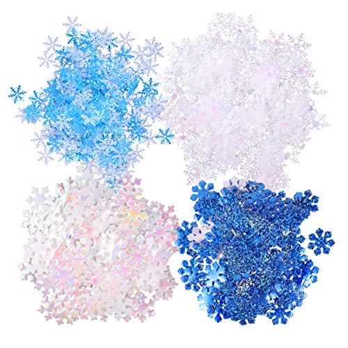 IMIKEYA 700 Stück Weihnachtsschneeflocken silberne Schneeflocke Schneeflocken-Konfetti glitzern weihnachtsdeko christmas decorations Hochzeitsdekoration Außendekoration Hochzeitskonfetti von IMIKEYA