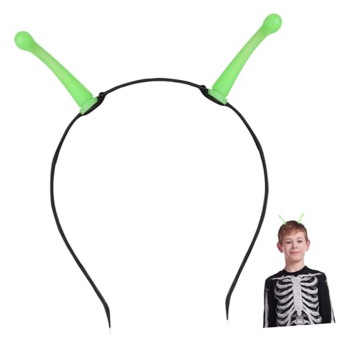 IMIKEYA Alien-stirnband Halloween-ohren Alien-krawatte Lustig Horror- Alien-stirnbänder Cosplay-party-haarbänder Im Freien Gesicht Party-stirnbänder Halloween-maske Green Plastik von IMIKEYA