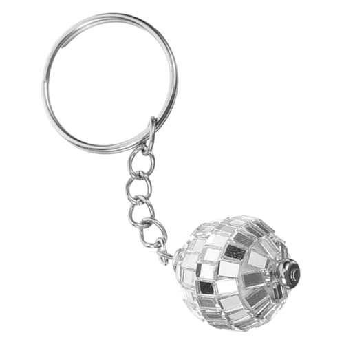 IMIKEYA Disco-Schlüsselanhänger Lanyard-Clip schwarzes Schlüsselband Taschenanhänger Festliche Dekoration Entzückender Discokugel-Schlüsselanhänger Disco-Kugel-Schlüsselanhänger Plastik von IMIKEYA