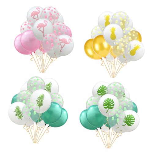 IMIKEYA Hawaii Party Ballon Set Flamingo Luftballons Mit Punkten Tropische Deko Für Hochzeiten Geburtstage Und Feiern Für Partys von IMIKEYA