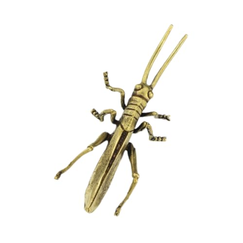 IMIKEYA Heuschrecken-Modell positiv Auto Insekten-Ornamente Coole Skelettfiguren Cricket-Figur Gnom bürodeko büro Dekoration hausdeko kreative kupferverzierung Kupferhandwerksdekor Golden von IMIKEYA