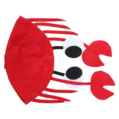 IMIKEYA Krabbenhut Aus Non Woven Roter Partyhut Für Halloween Ostern Karneval Und Andere Festlichkeiten Lustiger Neuheitshut Für Erwachsene von IMIKEYA