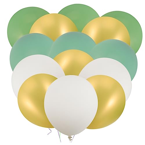 IMIKEYA Luftballons Grün Und Gold Latexballons Für Geburtstagsfeiern Hochzeiten Und Babypartys Dekorationsset Für Festliche Anlässe von IMIKEYA