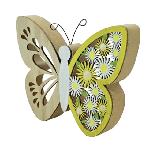 IMIKEYA Osterschmetterling Bienendekor Künstlich Figuren Ästhetisch Partydekoration Tragbares Nachtlicht Babyzimmer-Dekoration Tischplatte Schmetterling Kuchen Topper Aufkleber Neon Holz von IMIKEYA