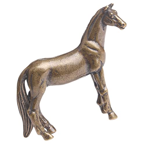 IMIKEYA Pferdeornament Hobbypferd Faultier Pferdespielzeug Zaumzeug Schlüsselanhänger Niedliches Teehaustier Pferdeskulpturen Bronze Ware Pferdedekor Vintage von IMIKEYA