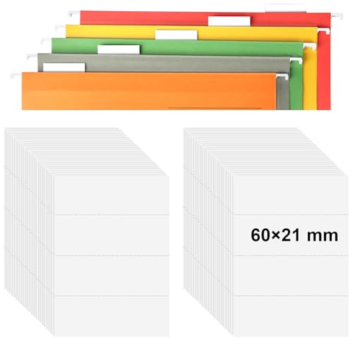 200 Stück Hängeregister Beschriftungsschilder Hängemappen Beschriftungsschildchen Hängemappen Schilder Zubehör Für Vollsichtreiter Hängetaschen A4 Hängetasche Unireg Hängeregistratur Weiß von IMPPTE