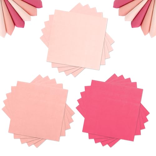 60 Stück Servietten Rosa Papierservietten 33x33 Servietten Altrosa Cocktailservietten Einwegservietten Tischdeko für Dinner Party Brautparty Hochzeit von IMPPTE