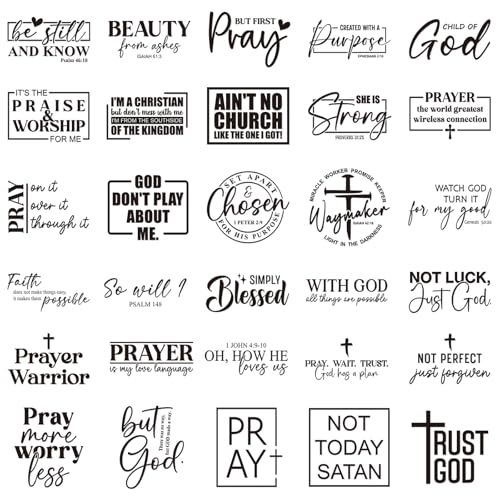 INCOK Christian DTF Transfers Ready to Press – 30 Blatt Motivierender Bibelvers Bügelbilder Aufkleber für T-Shirts inspirierendes Vinyl Design für Kleidung, Jacke, Hut, Tasche, Hoodie, DIY Handwerk INCOK Christian DTF Transfers Ready to Press – 30 Blatt Motivierender Bibelvers Bügelbilder Aufkleber für T-Shirts inspirierendes Vinyl Design für Kleidung, Jacke, Hut, Tasche, Hoodie, DIY Handwerk von INCOK