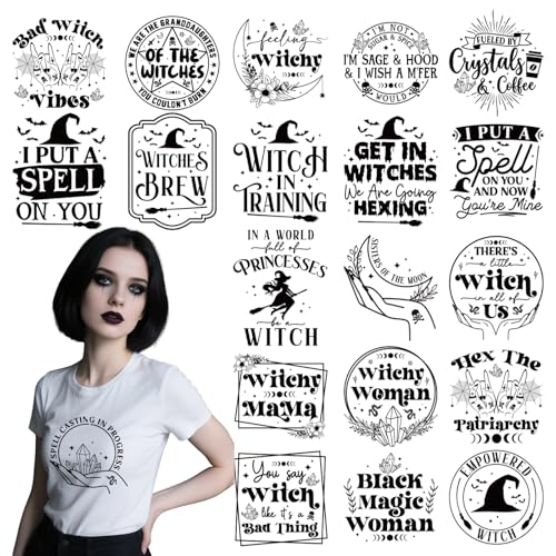 INCOK Witchy DTF Ready to Press Heat Transfers - 20 Sheets Goth Iron On Patches for T-Shirts Iron on Decal Stickers Vinyl Designs for Hoodies Couple Outfits Hats Quilts DIY Crafts Decor INCOK Witchy DTF Ready to Press Heat Transfers - 20 Sheets Goth Iron On Patches for T-Shirts Iron on Decal Stickers Vinyl Designs for Hoodies Couple Outfits Hats Quilts DIY Crafts Decor von INCOK