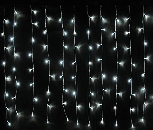 INDA-Exclusiv 160er LED-Lichtervorhang Weihnachtsbeleuchtung Lichterkette für Innen und Außen Kaltweiß Lichterkette von INDA-Exclusiv