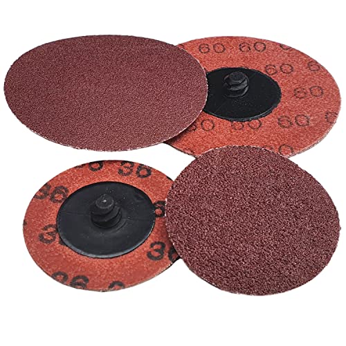 Indasa 50 / 75 mm Locking Discs Schnellwechsel Schleifscheiben Schleifpapier Verschiedene Körnungen (1 Stück 75mm Alu Oxide (Braun) P50) von INDASA