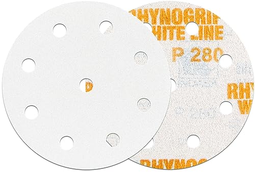 Indasa Rhynogrip White Line Schleifscheiben 9-Loch Klett Ø125mm P 150 50Stk/VE von INDASA