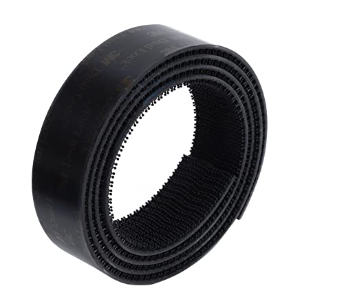 3M SJ3550CF Dual Lock Schwarz Klettband Klebeband Selbstklebend Extra Stark Flexibler Druckverschluss Klebepad wasserdicht (25,4 mm x 2,5 Meter) von INDIAN STORE 24