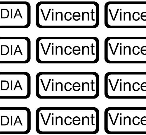 INDIGOS UG® Namensaufkleber UltraMini - 15x6 mm - personalisierte Klebeetiketten - 182-364 Stück für Kinder, Schule, KITA, Kindergarten - Stifte, Federmappe, Lineale - individueller Aufdruck von INDIGOS UG