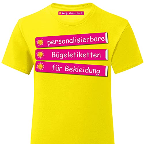 INDIGOS UG® Personalisierbare Bügeletiketten Wäscheetiketten mit Namen - 6x1cm - Namensetiketten Etiketten - 069 - Sonne - 10-480 Schule KITA zum Einbügeln Wäscheschilder Namensschilder von INDIGOS UG