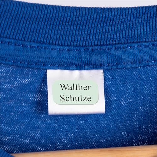 INDIGOS UG - 120 Wäscheetiketten - mint - für Pflegeheime & Altenheime - personalisiert - Wunschtext - Name Namensschilder - Kleidung - Gegenstände waschmaschinenfest - Namensaufkleber - aufkleben von INDIGOS UG