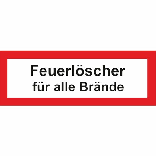 INDIGOS UG - Aufkleber - Hinweisschild Brandschutz Feuerlöscher für alle Brände - 15x5,20 cm - Warnung - Sicherheit - Hotel, Firma, Haus von INDIGOS UG