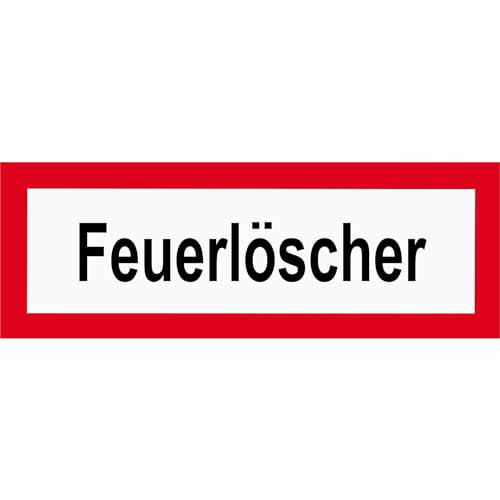 INDIGOS UG - Aufkleber - Hinweisschild für den Brandschutz Feuerlöscher 29,70 cm x 10,50 cm - Warnung - Sicherheit - Hotel, Firma, Haus von INDIGOS UG