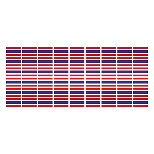 Mini Aufkleber Set - Pack glatt - 20x12mm - selbstklebender Sticker - Thailand - Flagge - Banner - Standarte fürs Auto, Büro, zu Hause und die Schule - 54 Stück von INDIGOS UG