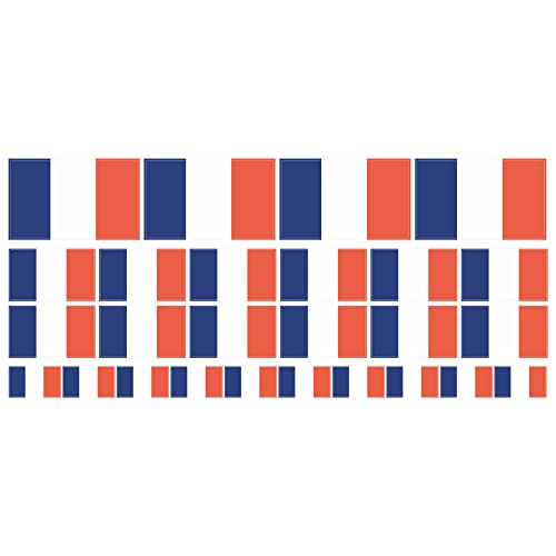 Mini Aufkleber Set - Pack glatt - 4x 51x31mm+ 12x 33x20mm + 10x 20x12mm - Fahne - Frankreich - Flagge - Banner - Standarte fürs Auto, Büro, zu Hause und die Schule - Set of 26 von INDIGOS UG