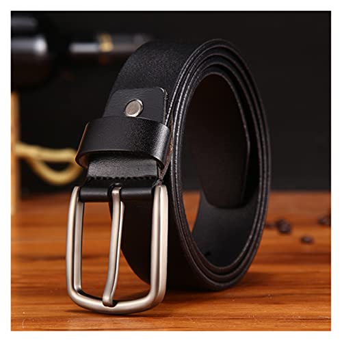 INEOUT Ledergürtel Männer männlich Echtes Lederband Hosen Männliche Strap Echtes Leder Gürtel Männer(100cm 27to29 Incn,Nz353-black) von INEOUT