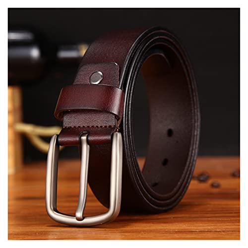 INEOUT Ledergürtel Männer männlich Echtes Lederband Hosen Männliche Strap Echtes Leder Gürtel Männer(110cm 31to33 Incn,Nz353-brown) von INEOUT