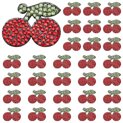 INFUNLY 30 Stück Kirsch-Strass-Aufnäher Zum Aufnähen, Rote Kristall-Pailletten-Applikationen, Bestickte Flicken, Pailletten-Stoffflicken Für Kleidung, Jeans, Jacken, Handtaschen, Schuhe, DIY-Flicken, INFUNLY 30 Stück Kirsch-Strass-Aufnäher Zum Aufnähen, Rote Kristall-Pailletten-Applikationen, Bestickte Flicken, Pailletten-Stoffflicken Für Kleidung, Jeans, Jacken, Handtaschen, Schuhe, DIY-Flicken, von INFUNLY