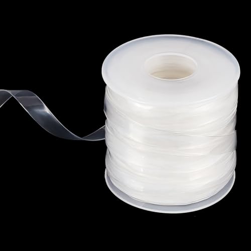 INFUNLY 38 Yard Klare Elastische Träger Leichtes Elastisches Durchsichtiges BH Band Für Stoff 8mm Unsichtbares Transparentes Elastisches Band Für DIY Schwimmbekleidung Schulter BH Kleidungsstück Nähpr von INFUNLY