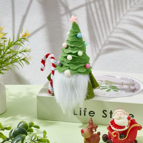 INFUNLY 4Sets DIY Weihnachtsbaum Gnome Santa Kit für Anfänger Komplette Weihnachtsbaum Gnome Kit für Erwachsene Starter zu lernen mit Anleitung Handgemachte Weihnachtszwerg Kit Geschenk Dekoration von INFUNLY