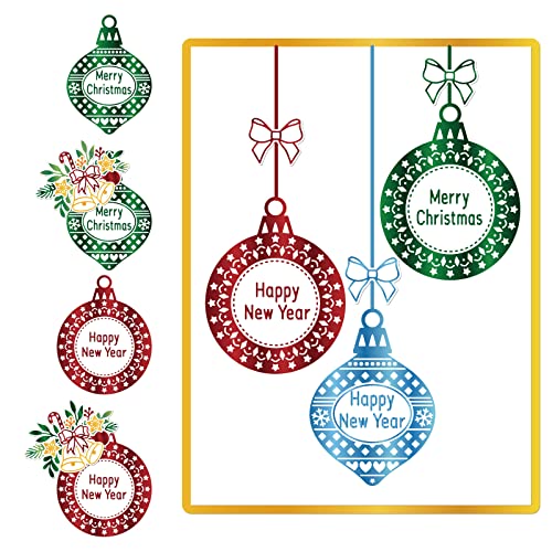 INFUNLY Frohe Weihnachten Heißfolienplatten Stanzformen Weihnachtsglocke Heißfolienplatten Metallstanzformen Set Schablonenvorlage Für Scrapbooking DIY Kartenherstellung Geschenk Bastelalbum von INFUNLY