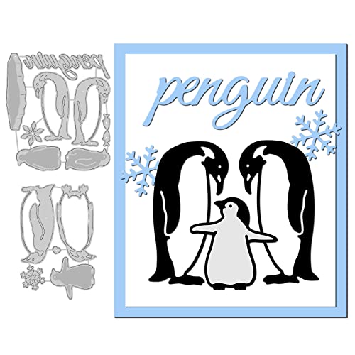 INFUNLY Pinguin-Stanzformen Tier-Metall-Stanzformen Für Die Kartenherstellung, Weihnachtsprägeformen Für Scrapbooking, DIY, Album, Papier, Karten, Dekoration von INFUNLY