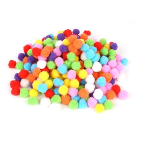 INGJIA Pompons zum Basteln, 1000 Stück 1.5cm Bunt Mini Pompons, Mini Pom Poms für Handwerk Herstellung, Pompons Bälle für Ostern, Weihnachten, Kinder, Bunte Pompons für Lustige DIY Kreative Handwerk von INGJIA